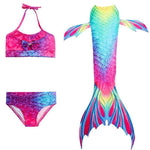 Load image into Gallery viewer, Girls Mermaid Tail Kids Swimsuit Bikini Set
