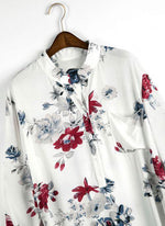 Load image into Gallery viewer, Floral Casual Stand Collar Long Sleeve Blouses TOPS.FL
