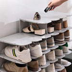 Load image into Gallery viewer, Vertical Shoe Rack Layer 6 Plastic Detachable Combination Shoe Storage Rack
