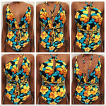 Load image into Gallery viewer, Women Multi-Flower Printed One Pieces Bikini
