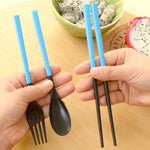 Load image into Gallery viewer, Portable Cutlery Set (Chopsticks Fork Spoon)
