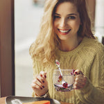 Load image into Gallery viewer, Enamel Rose Glass Tea Cup Set (With Spoon)
