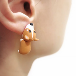 Load image into Gallery viewer, Cute Animal Bite Earrings
