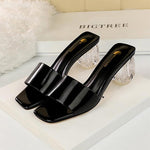 Load image into Gallery viewer, Transparent Chunky Comfortable Open Toe Slip Sandals
