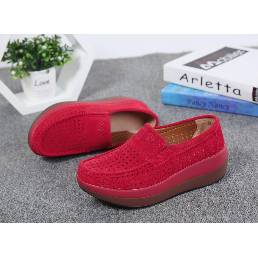 Womens Slip On Hollow Out Loafers