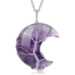 Load image into Gallery viewer, Tree of Life Crescent Moon Necklace
