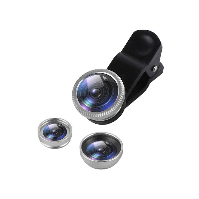 3 in 1 Clip on 180 Degree Fish Eye Lens