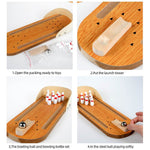 Load image into Gallery viewer, Indoor Wooden Mini Bowling Game Set
