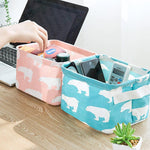 Load image into Gallery viewer, Folding Cotton Fabric Storage Basket
