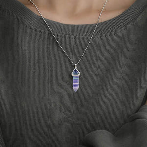 Rainbow Fluorite Pendant Necklace