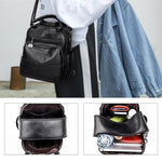 Load image into Gallery viewer, Multifunction leather backpack for women
