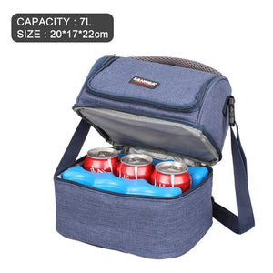 Insulated Double Decker Lunch Bag