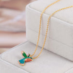 Load image into Gallery viewer, Colorful Diamond Hummingbird Necklace
