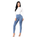 Load image into Gallery viewer, Elastic High Waist Slim Fit Jeans
