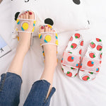 Load image into Gallery viewer, Transparent Fruits Pattern Flat Sandals
