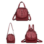 Load image into Gallery viewer, Fashion Leather Multipurpose Backpack Shoulder Handbag
