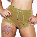 Load image into Gallery viewer, Women Velvet High Waist Shorts
