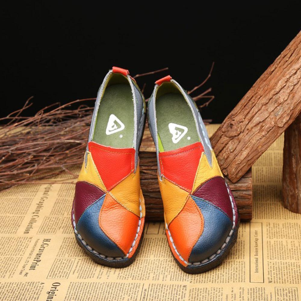 New Fashion Women's Leather Flat Shoes