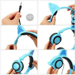 Load image into Gallery viewer, Creative Cat Ear Shape Headphones
