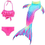 Load image into Gallery viewer, Girls Mermaid Tail Kids Swimsuit Bikini Set
