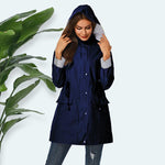 Load image into Gallery viewer, Women Hooded Drawstring Coat
