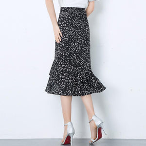 Women's Floral Irregular Fishtail Skirt