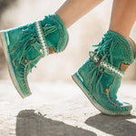 Load image into Gallery viewer, New Women&#39;s Tassel Faux Suede Winter Boots
