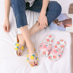 Load image into Gallery viewer, Transparent Fruits Pattern Flat Sandals
