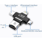 Load image into Gallery viewer, 4 in 1 OTG Mobile Phone Card Reader
