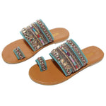 Load image into Gallery viewer, Ethnic boho style toe ring sandals
