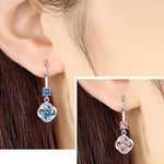 Load image into Gallery viewer, Crystal Four Leaf Clover Earrings
