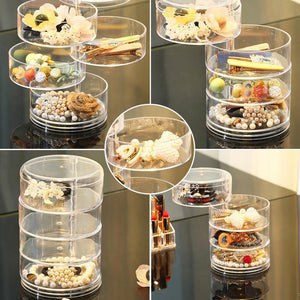 Transparent rotating storage box