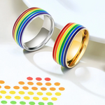 Load image into Gallery viewer, Titanium Rainbow Ring
