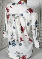 Load image into Gallery viewer, Floral Casual Stand Collar Long Sleeve Blouses TOPS.FL
