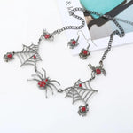 Load image into Gallery viewer, Halloween Jewelry Creative Necklace Spider Web Pendant &amp; Chain
