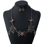 Load image into Gallery viewer, Halloween Jewelry Creative Necklace Spider Web Pendant &amp; Chain
