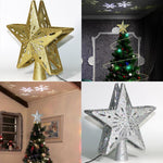 Load image into Gallery viewer, 3D Hollow Gold Star Christmas Tree Topper
