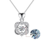 Load image into Gallery viewer, Heart necklace Set with rose
