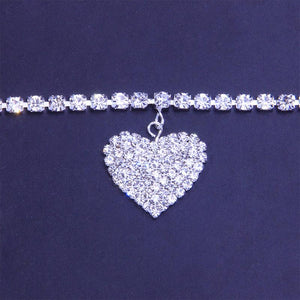 Fashion Heart Rhinestone Anklets