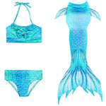 Load image into Gallery viewer, Girls Mermaid Tail Kids Swimsuit Bikini Set
