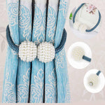 Load image into Gallery viewer, Hirundo Pearl Curtain Tiebacks with Strong Magnetic Clips, 2 pcs
