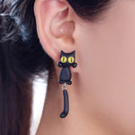 Load image into Gallery viewer, Unique Yellow-Eye Cat Earrings
