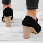 Load image into Gallery viewer, Women Fall Ankle Boots Middle Heel Shoes
