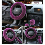 Load image into Gallery viewer, Solid Colour Warm Fluffy Wool Car Set
