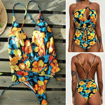 Load image into Gallery viewer, Women Multi-Flower Printed One Pieces Bikini
