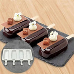 Load image into Gallery viewer, Silicone Easy Cream Mini Ice Cream Bar Mold Set
