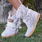 Load image into Gallery viewer, New Women&#39;s Tassel Faux Suede Winter Boots
