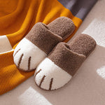 Load image into Gallery viewer, Winter Cat Paw Cotton Slippers
