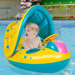 Load image into Gallery viewer, Baby Swim Ring Sunshade Baby Float Boat Seat
