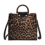 Load image into Gallery viewer, Women Leopard Luxury Handbags Designer With Handle Shoulder Bag
